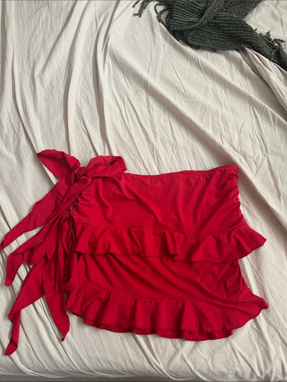 Women’s Red Ruffle mini skirt